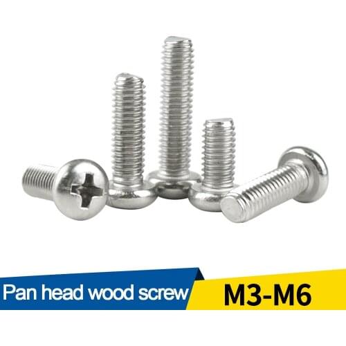LUHUICHANG M8 Stainless Steel Phillips Screw Cross Pan Head Laptop Screw Bolt Fastener Hardware Tools micro screw
