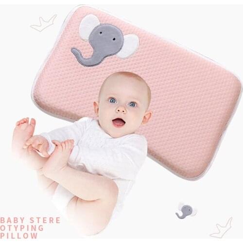 Cartoon elephant memory pillow for newborn baby cotton baby pillow cartoon memory baby pillow