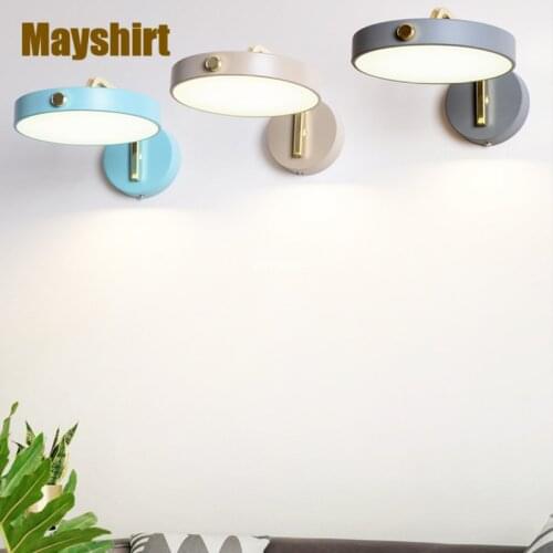 Nordic Iron Living Room Deco Wall Lights Bedroom Bedside Led Wall Lamps Makeup Bathroom Wall Sconce Light Fixtures Mirror Light