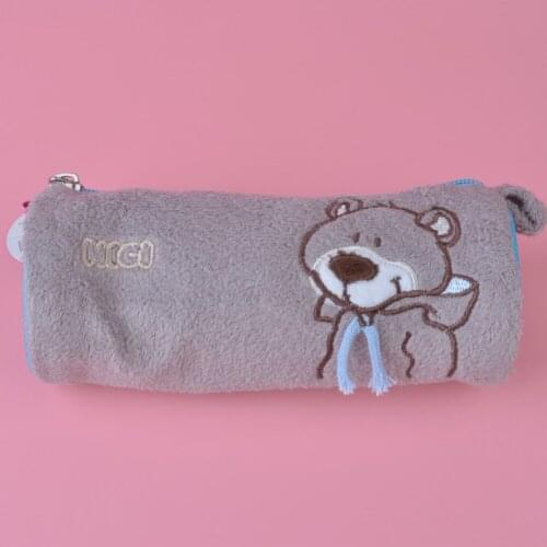 Grey Color Cap Bear Plush Toy Pencil Case, Kids Child Coin Bag Gift Free Shipping