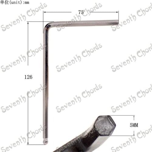 2Pcs 5mm Ball End Guitar Neck Truss Rod Wrench Adjustment Long Wrench for Acoustic Guitar Tool Guitar Accessories