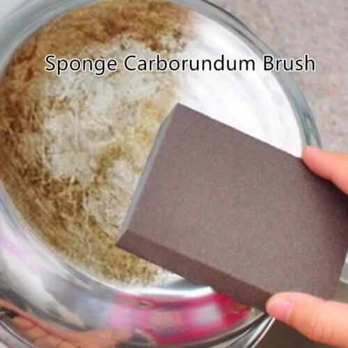 1/3Pcs Sponge Dishwashing Brush Kitchen Washing Strong Decontamination Brush Househeld Nano Emery Rust Removing Tool Accessories