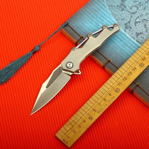 M390 powder steel folding knife EDC outdoor camping hunting self-defense knife field sharp army knife convenient pocket knife