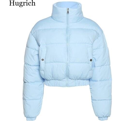 Women Short Puffer Jacket Cotton-Padded Thick Drawstring Parkas Zipper Winter Bubble Coat Warm Casual Hot Street Outfits