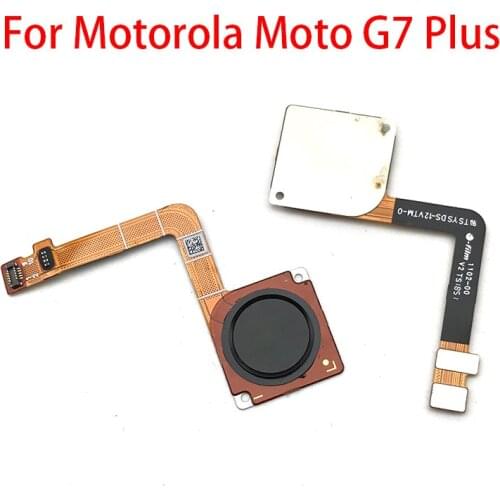 10Pcs/Lot, Home Button FingerPrint Touch ID Sensor Flex Cable Ribbon For Motorola Moto G7 Plus G8 Power Replacement Parts