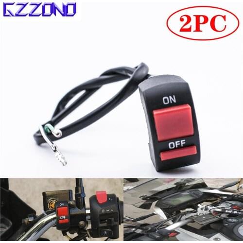 2pc DC12V/10A Universal Motorcycle Handlebar Flameout Switch ON OFF Button for Moto Motor ATV Bike Black Motorcycle Switch