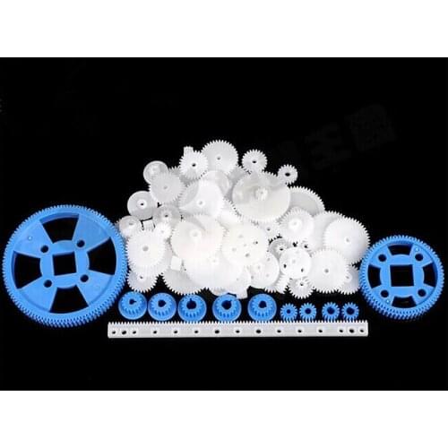 2bag Gearbox Model Plastic motor gear bag Robot DIY toy car Accessories Technology making 69 kinds of gear Free Shipping