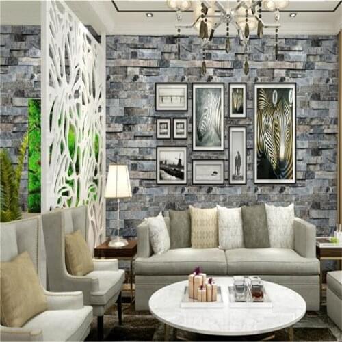 Beibehang Stereo 3d brick pattern antique brick brick wallpaper home decoration wallpaper cultural brick 3D wallpaper for walls