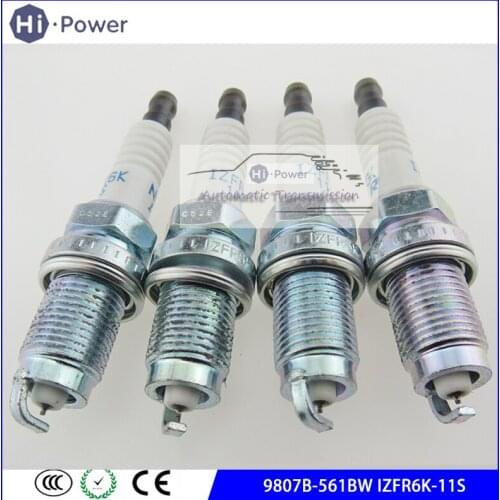 4pcs/Lot IZFR6K-11S 9807B-561BW 5266 New Car Laser Iridium Spark Plug for 2006-2011 Honda Civic 1.8L 9807B561BW IZFR6K11S