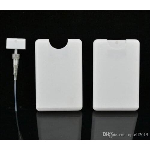 Promotion Empty 20ml Plastic Black Credit Card Shape Pocket Perfume Bottle Women Cosmetic Container Small Spray Packaging