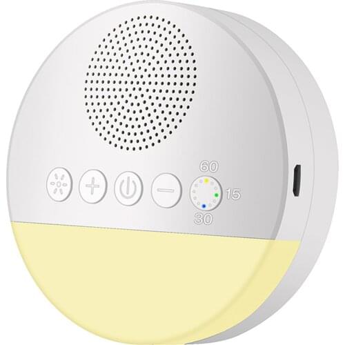 White Noise Sleep Machine Built-in 6 Soothing Sound Soft Breath Light 15/30/60 Intelligent Timing For Baby Adult Office Travel