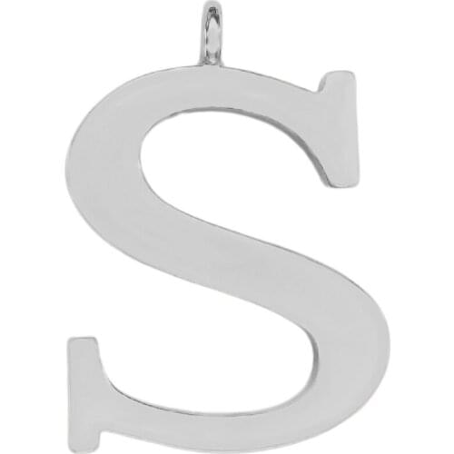 Large Size Letters S Pendants Metal Alphabet Letter Jewelry Accessories DIY