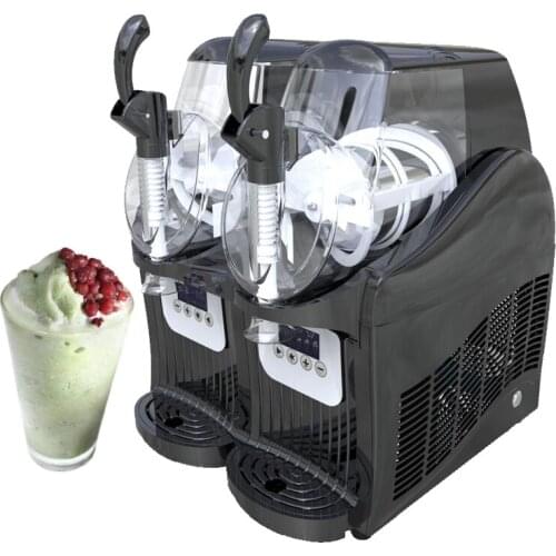 Double Tank Slush Machine Electric Automatic Snow Melting Machine Commercial Smoothies Granita Machine Ice Slusher