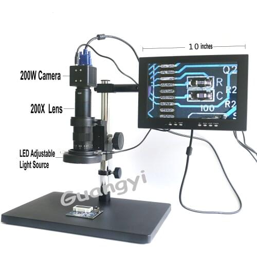 HD VGA Electron Microscope Industrial CCD Camera Jewelry PCB Mobile Phone Maintenance Inspection Identification Magnifier