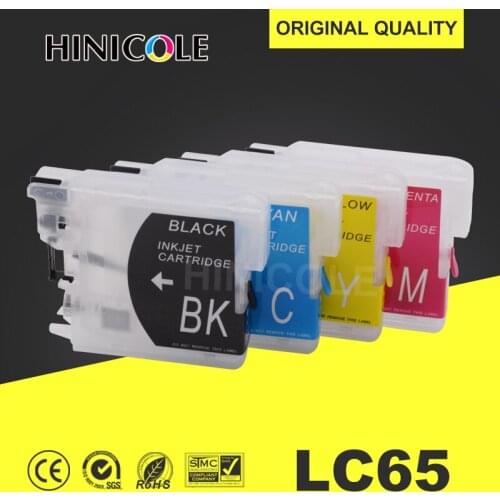 Hinicole Refill Printer Ink Cartridge For Brother LC65 XL Compatible For LC 16 38 61 65 67 980 990 1100 MFC 795CW J800D J800DW