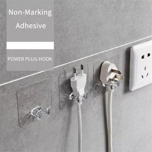 Adhesive Wall Hook Transparent Strong Heavy Load Hanger Holder 6*6cm Rack Suction Cup Sucker For Home Bathroom Kitchen