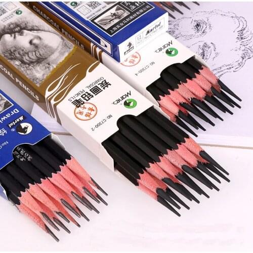 Maries Professional Sketch Pencils Drawing HB 2H B 2B 3B 4B 5B 6B 7B 8B 10B 12B 14B Hard Medium Soft Charcoal Art Stationery