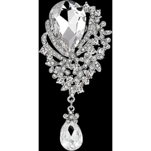 Fashion Women Elegant Hollow Flower Shiny Rhinestones Brooch Pin Xmas Gift Jewelry Gift Wholesale Dropshipping For Female