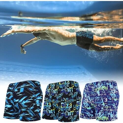 Mens Swimming Trunks Quick Dry Breathable Swimsuit High Elastic Boxer Swimwear Underwear for Summer Beach Surfing Water Sports