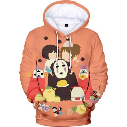Personality New 3D Print Spirited Away Hoodies Anime Manga 3D Sweatshirts Fashion Long Sleeves Men/women Spring Autumn Pullovers