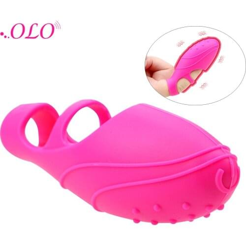 OLO Finger Vibrator Battery Power Clitoris G Spot Stimulator Adult Lesbian Sex Toys for Woman Erotic Products