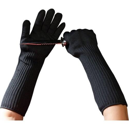 Long Sleeve Anti Cutting Glove Extension Steel Arm Cover Protection Hand for Garden Kitchen Yark Work