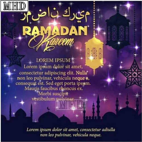 Ramadan festival gift diamond painting muslim icon diy 5d full square drill diamond embroidery islamic mosaic sticker