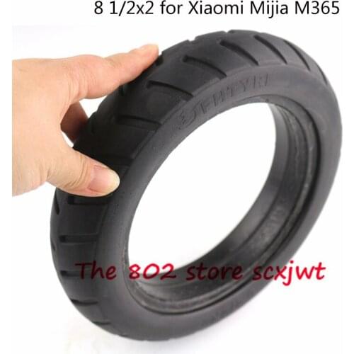 Size 8 1/2x2 Solid Tire Hollow Non-Pneumatic Tyre Wheel 8 1/2*2 tyre for Xiaomi Mijia M365 Scooter Shock Absorber Anti-slip Tire