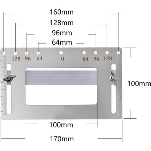 Stainless Steel Door Handle Hole Locator Gauges Woodworking DIY Cabinet Door Punch Locator Protractor Measuring Hand Tools