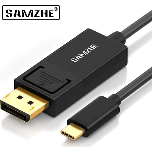 SAMZHE USB 3.1 USB C to DP/Displyport Cable Type C to DP Converter 4K 60Hz UHD External Video Graphics Extend Cable/Adapter 1.2m