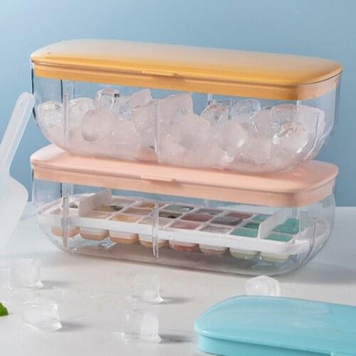 Silicones Ice Cube Mold Ice Cube Trays With Removable Lids Party Bar Whiskey Cocktail Drink Chocolate Ice Cream Tools