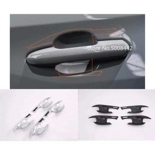 Car Body Styling Cover Trim Door Bowl Panel Lamp Moulding Sticker 4pcs For Toyota Rav4 2019 2020 2021