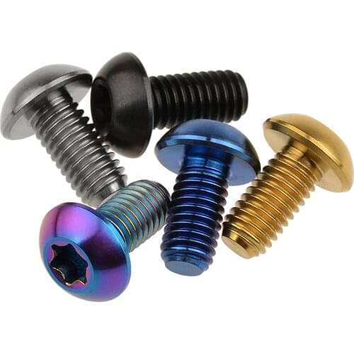 Xingxi Titanium Ti Bolt M5x10 12mm Bottle Holder T25 Torx Head Screw for Bicycle Cycling Accessories Fasteners