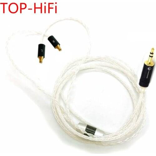 TOP-HiFi 8 Cores 7n Occ Silver Plated Headphone Upgrade Cable For Ie500 Pro Ie400 Pro Ie400pro Ie500pro Headphones