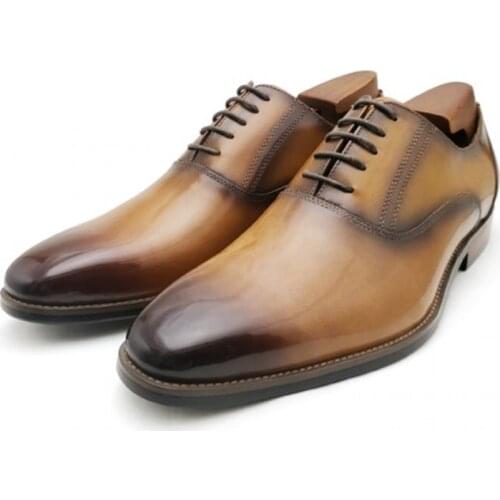 Oxford Genuine Leather Wedding Shoes for Men Dress Fashion Luxury Best Man Handmade Business Designer Men Shoes