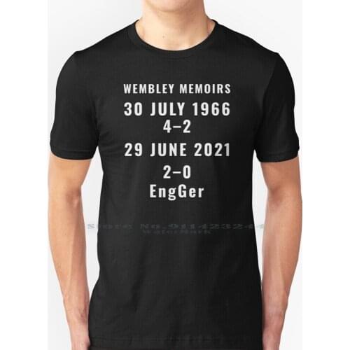 Wembley Memoirs England Germany T Shirt 100% Pure Cotton Teuro 2021 England 3 Lions England Three Lions English Footballer