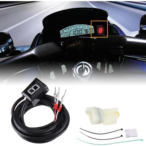 1-6 Speed Gear LCD Display Indicator Motorcycle Direct Mount For Honda Kawasaki ER6N Z1000SX Ninja300 Z1000 Z800 Z750