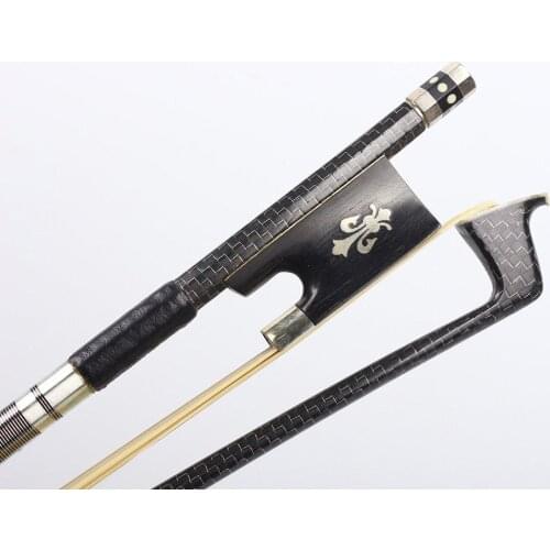 1X Top grade 4/4 Violin Bow Carbon fiber Great Balance Natural HorseTail