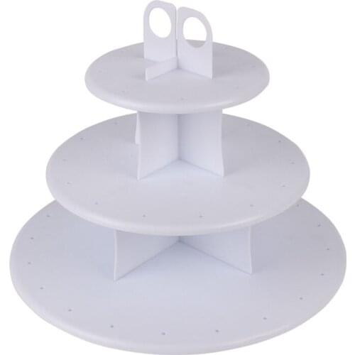3-Tier 42 Holes Cake Stand Round candy Cupcake Display Stand Holder Wedding Birthday Party Events Dessert Decoration