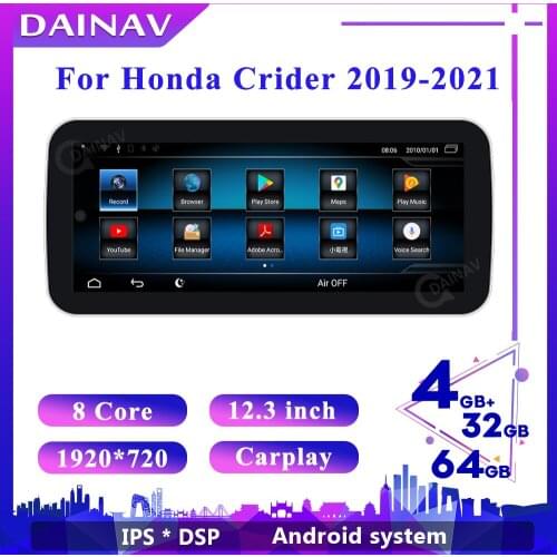 For Honda Crider 2019 2020 2021 128 GB 2 Din Android Car Radio Multimedia DVD player GPS Navigation headunit Car Stereo Receive