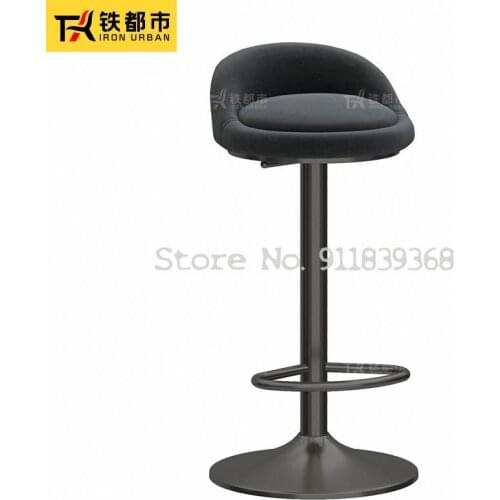 Bar Chair Lift Bar Chair Revolving Bar Stool Bar Chair Household Swivel Chair High Stool Back Round Stool Beauty Stool
