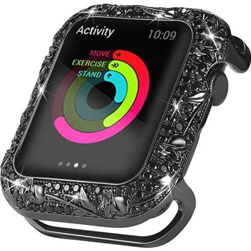 Luxury Rhinestone Diamond Protective Cover for iWatch Series 6 5 4 40mm 44mm for Apple Watch 6 SE 3 42mm 38mm Women Jewelry Case