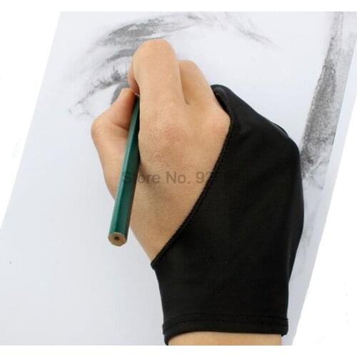 DHL 200pcs/lot Artist Drawing Two Finger Glove For Graphics Drawing