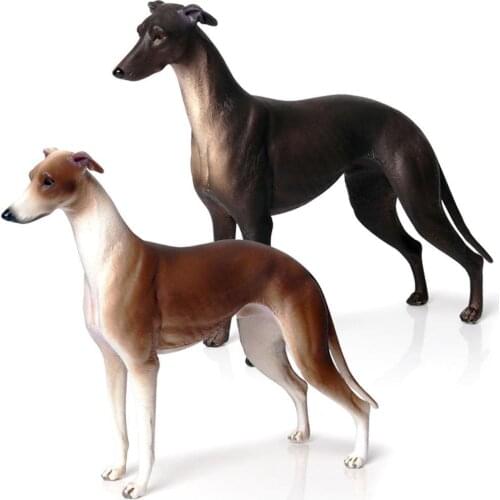20cm Simulation Greyhound Animal PVC Model Action Figure Figurine Kids Toy Home Decor Tabletop Ornaments Crafts