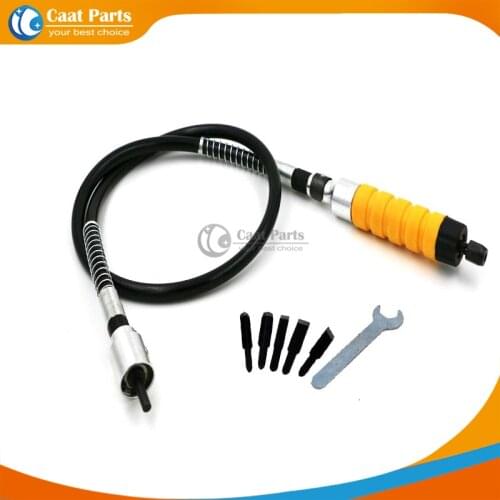 Electric furniture wood carving knife,Flexible Shaft+electric chisel+5 Carving knife and small spanner, Electric carving suite