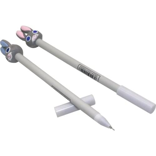2 Pcs Explosion Models The Cartoon Rabbit Gel Pen Black Refill 0.38mm Roller Pen Office Supplies School Stationery