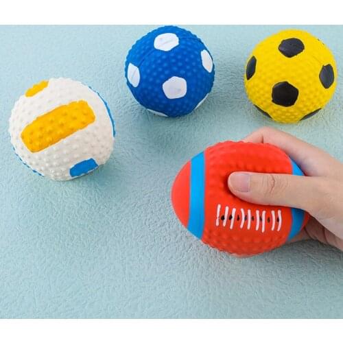 Pet Dog Cat Training Interactive Ball Squeaky Toys for Small Dogs Chew Puppy Dog Toy Clean Bite Practical Durable Ball