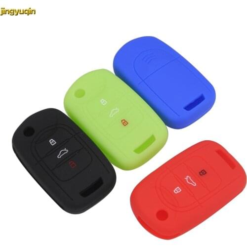 Jingyuqin 3 Buttons Car Key Silicone Key Case Cover for SGMW Wuling HongGuang S Macro Light S1 FOB Auto Key Case Styling