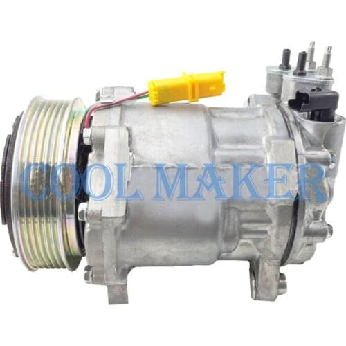 SD7C16 1335F ac compressor for Citroen C5 C6/Peugeot 407 9663315680 6453XG 9660555580 9656572380 9650985580 6453QS 6453QY 6453QZ