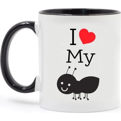 I love ant mug 11oz mom mother gift ceramic Coffee Mug Milk Tea Cups and Mugs dropshipping